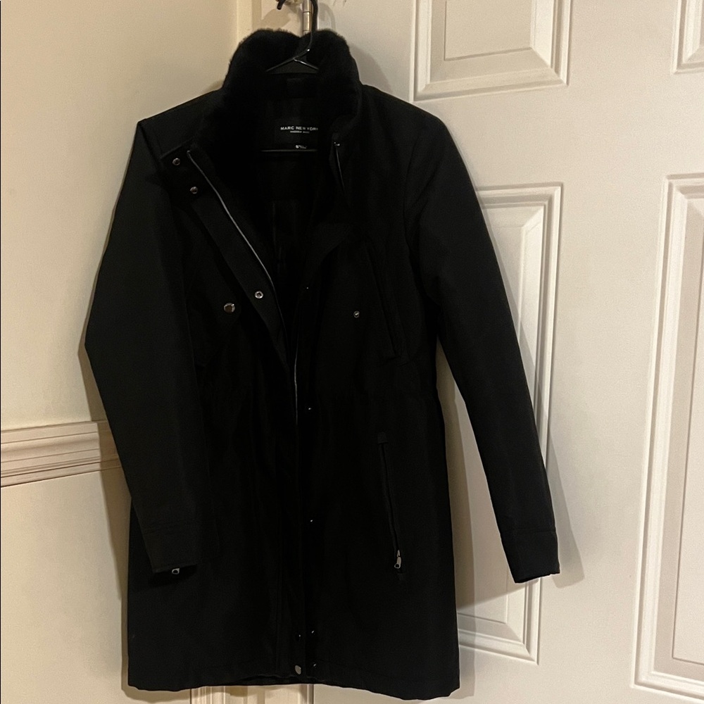 Marc New York Black Trench Coat
